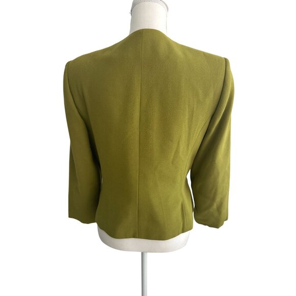 KASPER Olive Double Buttoned Blazer Size 8 - Picture 4 of 8